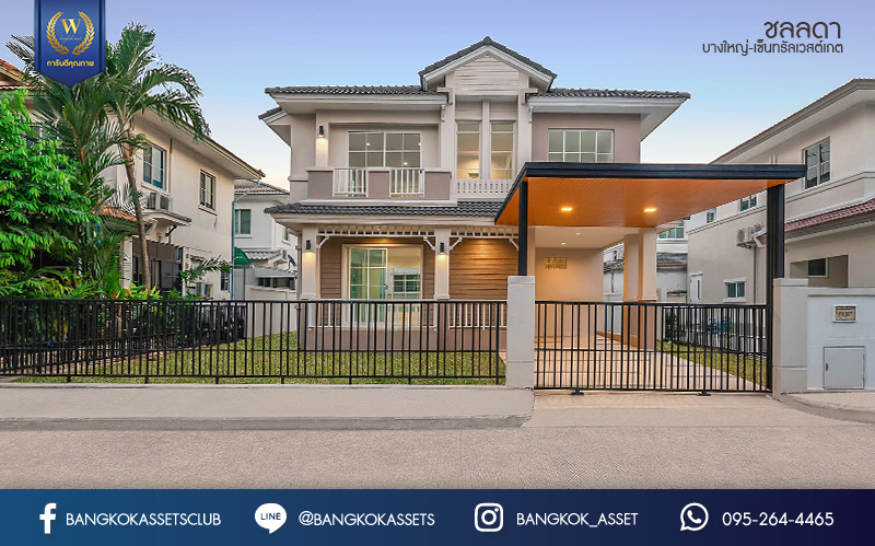 บ้านมือสองตกแต่งใหม่ คุณภาพแบรนด์ LH โครงการ ชลลดา บางใหญ่-เซ็นทรัลเวสต์เกต พร้อมทุกการเข้าอยู่ เนื้อที่ 55.8 ตร.ว. ฟังก์ชั่น 3 ห้องนอน 2 ห้องน้ำ พร้อม facilities ครบครัน บนทำเลศักยภาพ เดินทางสะดวก ใกล้ถ.กาญจนาภิเษก เพียง 10 นาทีถึงรถไฟฟ้า "สถานีคลองบางไผ่"...